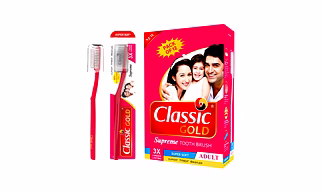 Supreme Soft manual Toothbrush For Adults With Anti Bacterial Crystal Clear Cap