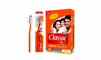 Supreme medium manual Toothbrush For Adults With Anti Bacterial Crystal Clear Cap