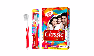Pro Sensitive Ultra Soft Manual Toothbrushes With Dupont Tynex Bristles For Super Caring Teeth, Multicolor