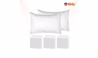 NIDY® Disposable Pillow Cover for Hospital, Clinic, SPA, Salon, Hotel, Travel (Medical Grade Non-woven Certified Fabric)- 40x60 CM [ NW-5-PLC-FLP-50x80-BO]