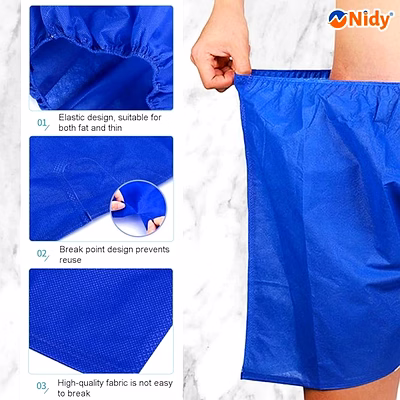 nidy® disposable boxer/pants (unisex) for hospital, clinic, spa, salon, hotel, travel (medical grade non-woven certified fabric)- 72x45 cm [nw-6-boxer-bo]