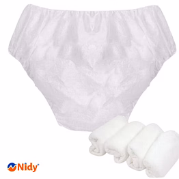 nidy® disposable panty/brief (unisex) for hospital, clinic, spa, salon, hotel, travel (medical grade non-woven certified fabric)- 55x37 cm [nw-7-panty-55x37-bo]