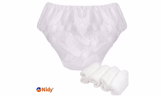 NIDY® Disposable Panty/Brief (Unisex) for Hospital, Clinic, SPA, Salon, Hotel, Travel (Medical Grade Non-woven Certified Fabric)- 55x37 CM [NW-7-PANTY-55x37-BO]