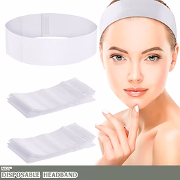 nidy® headband- hook & loop (stretchable) for hospital, clinic, spa, salon, hotel, travel (medical grade non-woven certified fabric)- 6x48 cm [nw-18-velcro]