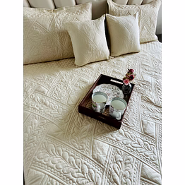 birch quilted 5pc cotton bedcover