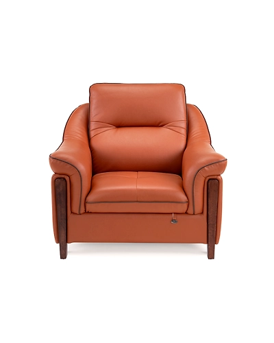 Durian Russet Leatherette 1 Seater Sofa in Cinnamon Brown-1