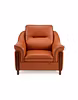 Durian Russet Leatherette 1 Seater Sofa in Cinnamon Brown