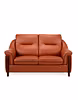 Durian Russet Leatherette 2 Seater Sofa in Cinnamon Brown