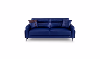 Durian Meagan Leatherette 3 Seater Sofa in Blue