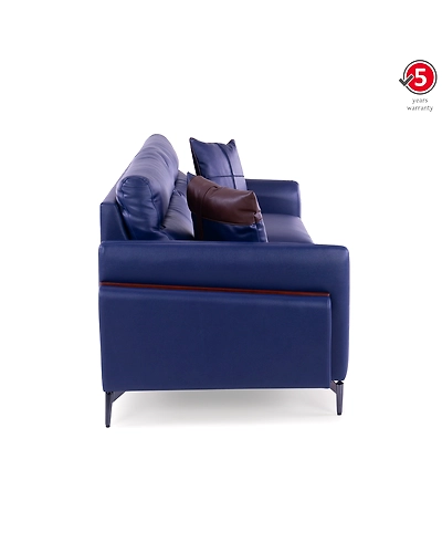 Durian Meagan Leatherette 3 Seater Sofa in Blue-2
