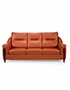 Durian Russet Leatherette 3 Seater Sofa in Cinnamon Brown