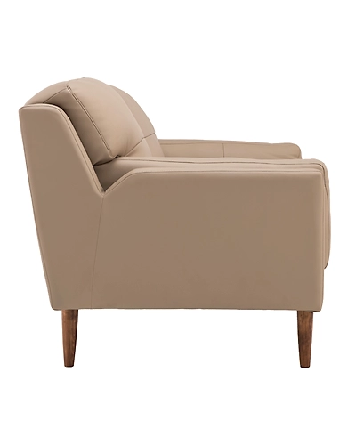 Durian Lorraine Leatherette 2 Seater Sofa In Mushroom Brown-3