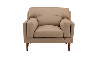 Durian Lorraine Leatherette 1 Seater Sofa in Mushroom Brown