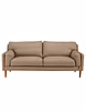 Durian Lorraine Leatherette 3 Seater Sofa in Mushroom Brown With USB Port