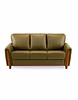 Durian Martha Leatherette 3 Seater Sofa in Cream Beige
