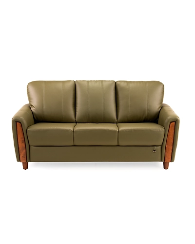 Durian Martha Leatherette 3 Seater Sofa in Cream Beige-MARTHA_3