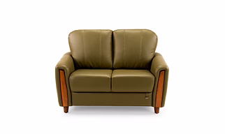 Durian Martha Leatherette 2 Seater Sofa in Cream Beige