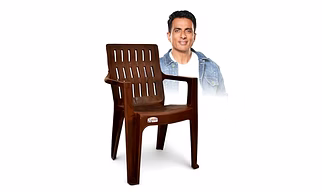 AVRO FURNITURE Desire Spine Care Orthopaedic Plastic Chair for Living Room, Office, Outdoor| Single Chair|Bearing Capacity up to 150Kg.Strong & Sturdy Structure,W. Brown Color