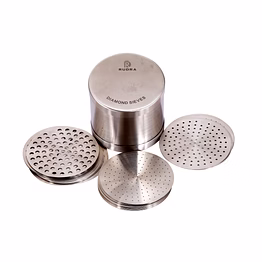 rudra 48mm 42 pleats single body titanium sieve sorting silver with full numbers for diamond jewellery tool measure gemstones
