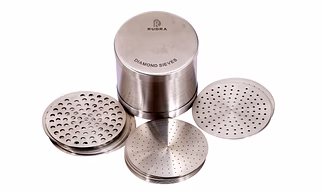 RUDRA 48mm 42 pleats single body Titanium Sieve Sorting Silver with full Numbers for Diamond jewellery tool measure gemstones