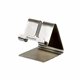 rudra stainless steel desktop stand holder for mobile & tablets (up to 10.1 inch) - silver