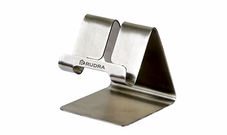 RUDRA Stainless Steel Desktop Stand Holder for Mobile & Tablets (Up to 10.1 inch) - Silver