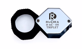 RUDRA 10x 21mm Folding Eye Loupe - Professional Diamond & Jewelry Magnifier