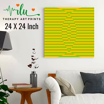 Relaxing Illusion Print for Mental Clarity and Calm-12 X 12 Inch-9