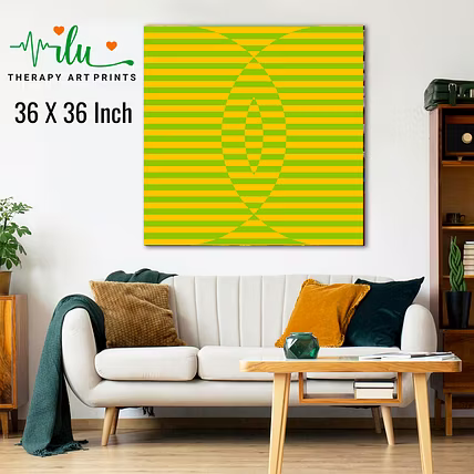 Relaxing Illusion Print for Mental Clarity and Calm-12 X 12 Inch-10