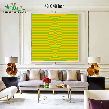 Relaxing Illusion Print for Mental Clarity and Calm-12 X 12 Inch-11