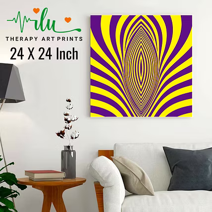 Meditation Illusion Art - Deep Focus Wall Decor-6