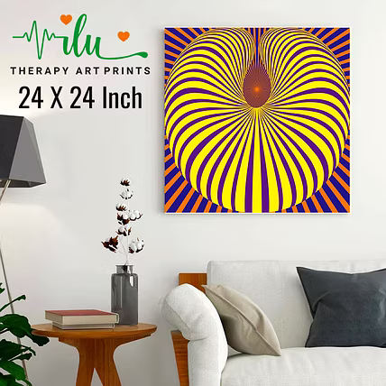 Anxiety Relief Artwork - Abstract Illusion Wall Print-6