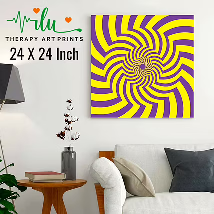 Therapeutic Optical Wall Print - Unwind and Heal-1