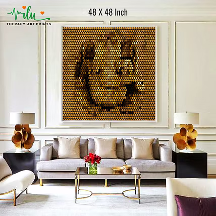 Ganesha Pattern Art - Sacred Wall Decor for Puja Room &amp; Home-3