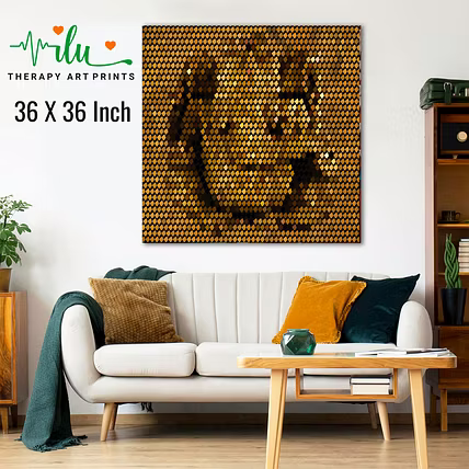 Ganesha Pattern Art - Sacred Wall Decor for Puja Room &amp; Home-2
