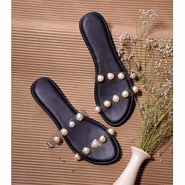a pearl and some more – slides for woman’s (black)