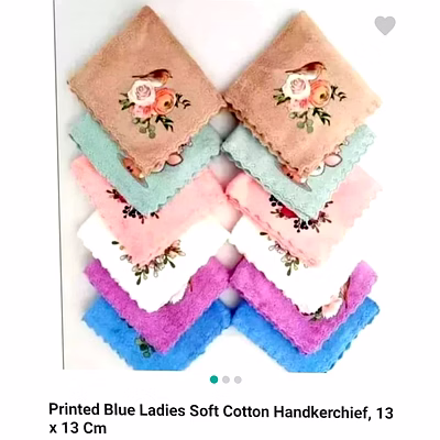 ladies cotton handkerchief 13 x 13cm