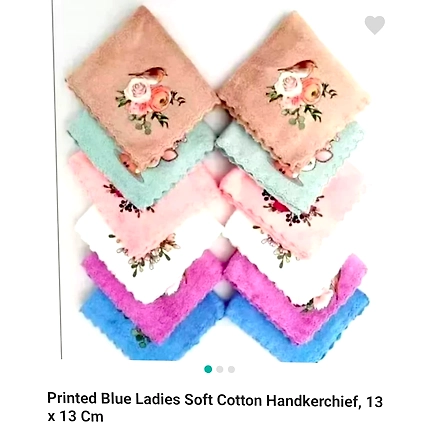 Ladies Cotton Handkerchief 13 x 13cm-3