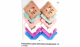 Ladies Cotton Handkerchief 13 x 13cm