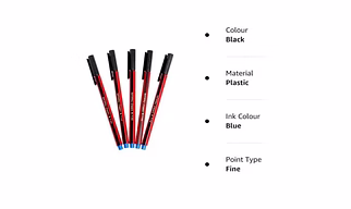 Nataraj Use and Throw Pens Blue Pack of 40 Pens