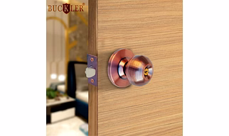 BUCKLER Stainless Steel Round Knob Lock for Hotels, Home, Office- Color-Rose Gold