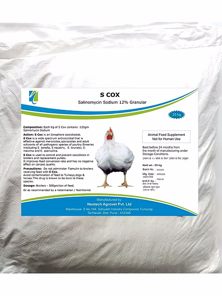 S Cox 12% - Salinomycin Sodium 12% Granular