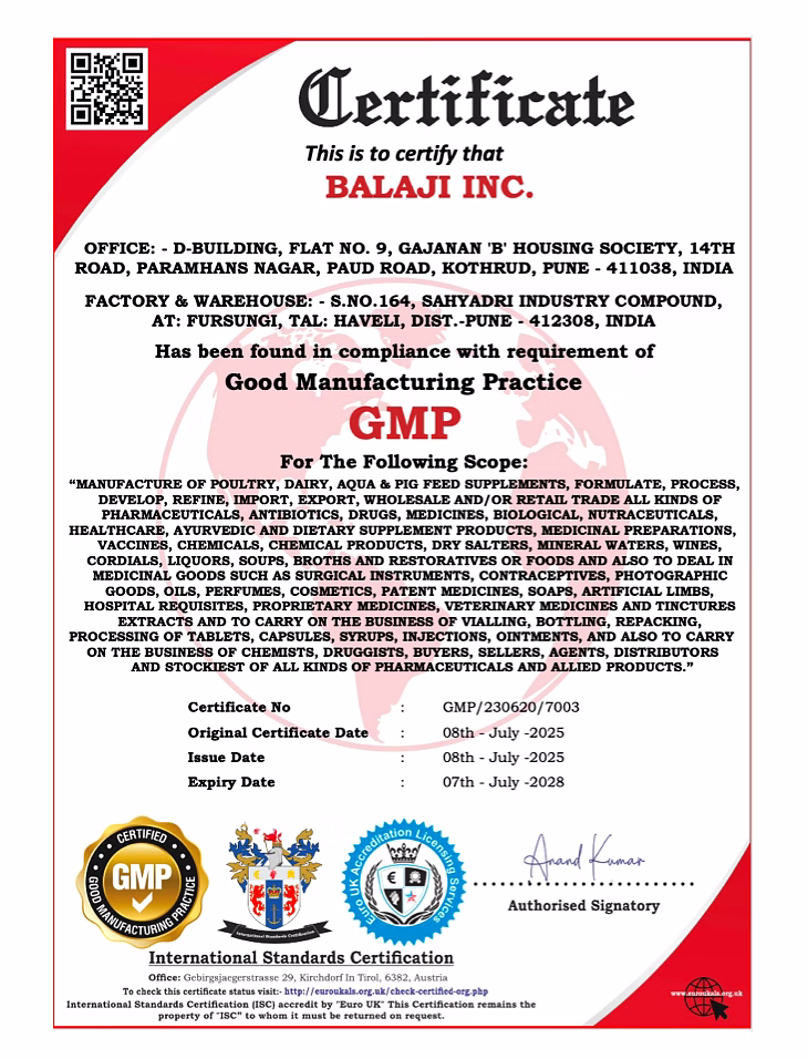 GMP Certificate