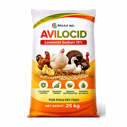 balaji inc avilocid 15% (lasalocid 15%) - effective anticoccidial feed additive for poultry growth