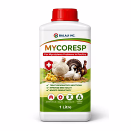 balaji inc mycoresp 1 ltr - liquid zinc oxide nanoparticles for mycoplasma control in poultry