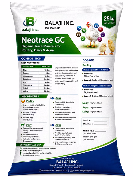 Neotrace Gc - 25Kg - Organic Trace Minerals