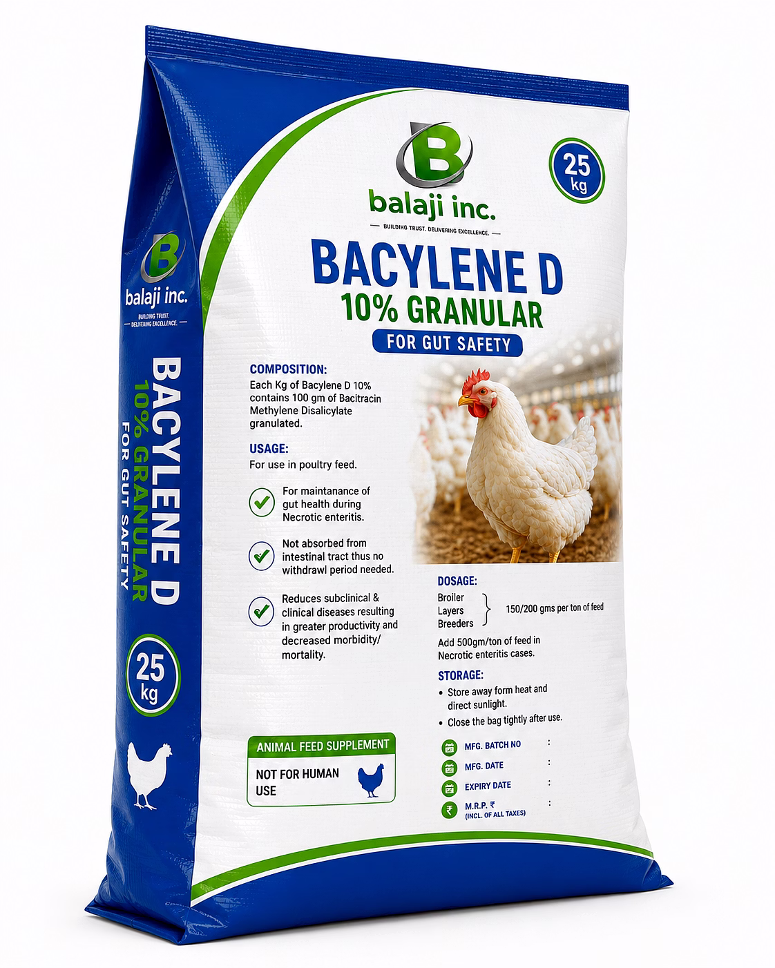 Bacylene D 10% Granular - Bacitracin Methylene Disalicylate image 2