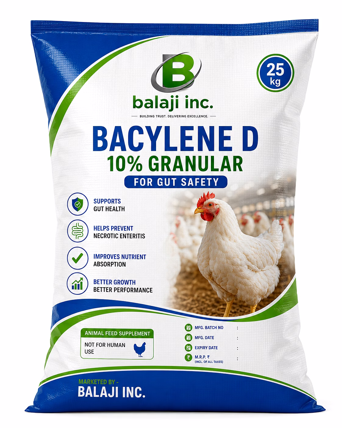 balaji inc bacylene d 10% granular - bacitracin methylene disalicylate