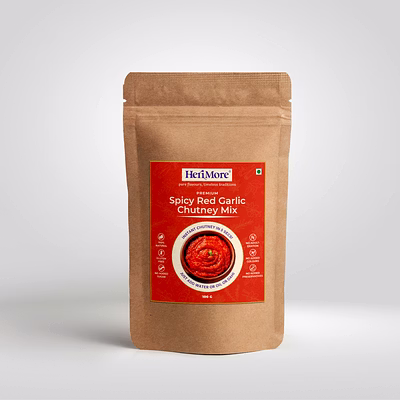 herimore spicy red garlic chutney mix