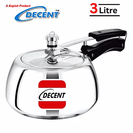 decent stainless steel 3 l inner lid pressure cooker (stainless steel)- induction bottom
